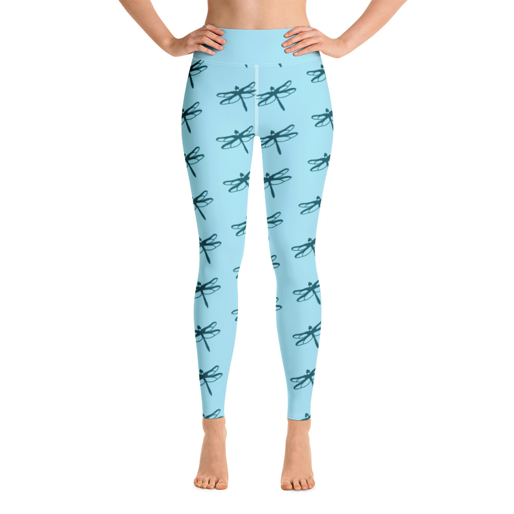 Mallea Yoga Leggings - 2 Lengths (Blue Splash Print)